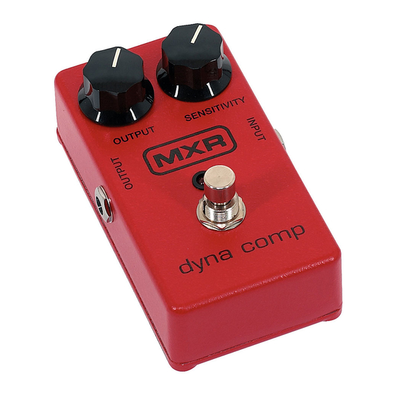 mxr M102 DYNA COMP Quick Manual