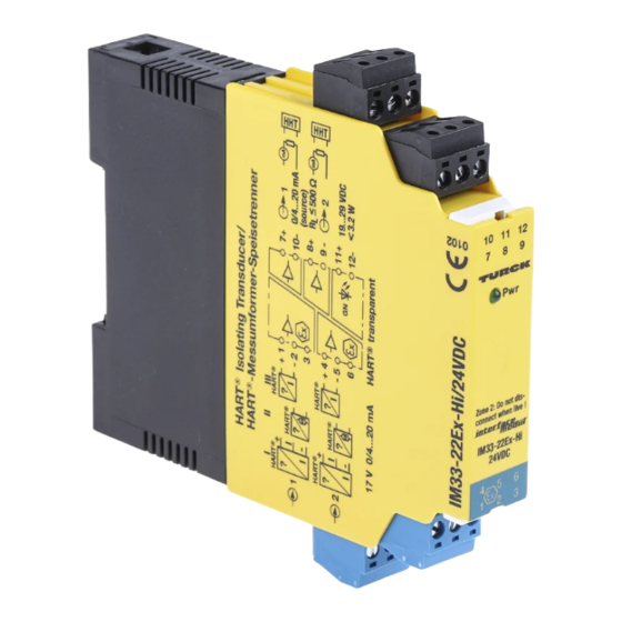 turck HART IM33-11 Hi/24VDC Series Manual