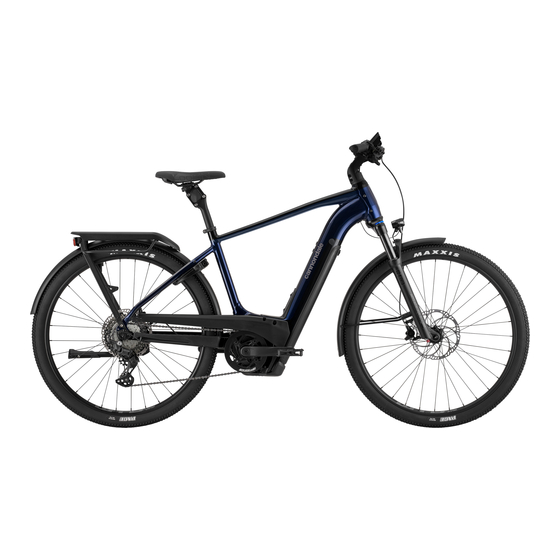 Cannondale CY22 Mavaro Neo Owner's Manual Supplement