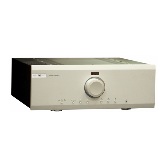 Musical Fidelity 9120082385527 Instructions For Use Manual