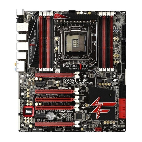 ASROCK Fatal1ty X79 Champion Quick Manual