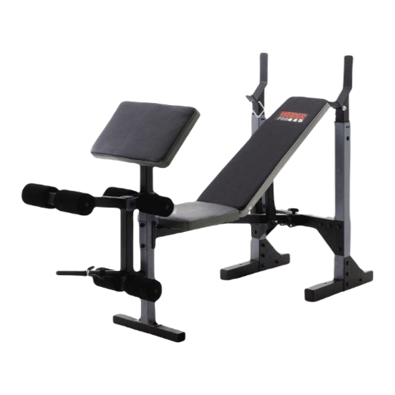 WeiderPro Pro 420 Bench Manuel De L'utilisateur