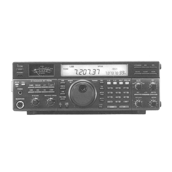 Icom IC-737A Instruction Manual