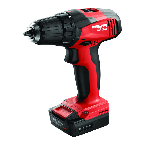 Hilti SF 2-A Operating Instructions Manual