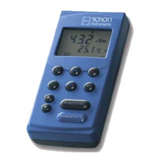 SCHOTT handylab LF 11 Operating Manual