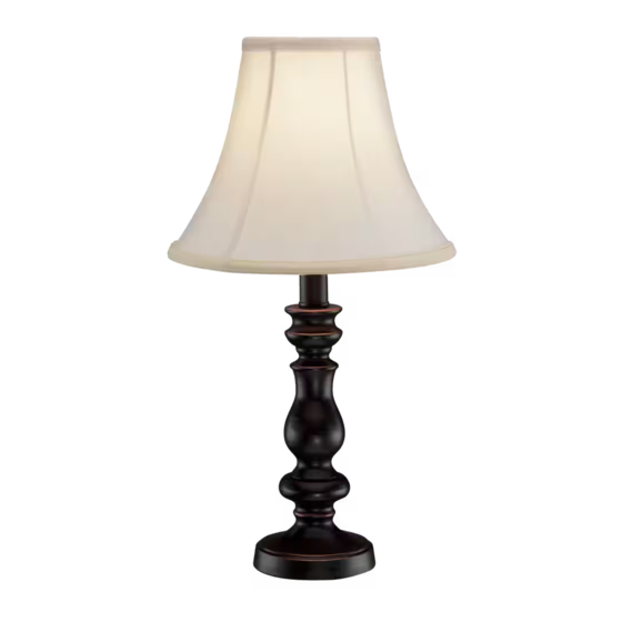 HAMPTON BAY MIDSIZE LAMP Use And Care Manual