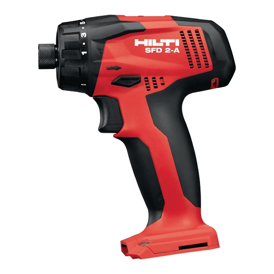 Hilti SF 2-A Original Operating Instructions