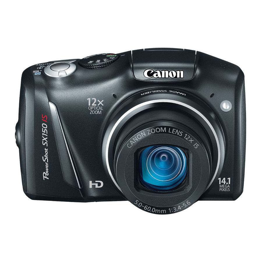 Canon PowerShot SX150 IS Getting Started