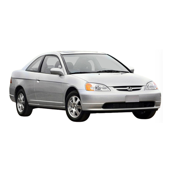 Honda 2001 Civic Sedan GX Owner's Manual