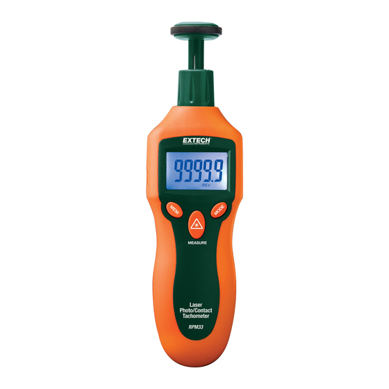 Extech Instruments RPM33 User Manual