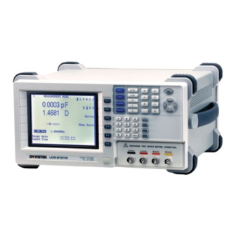 GW Instek LCR-8101G User Manual