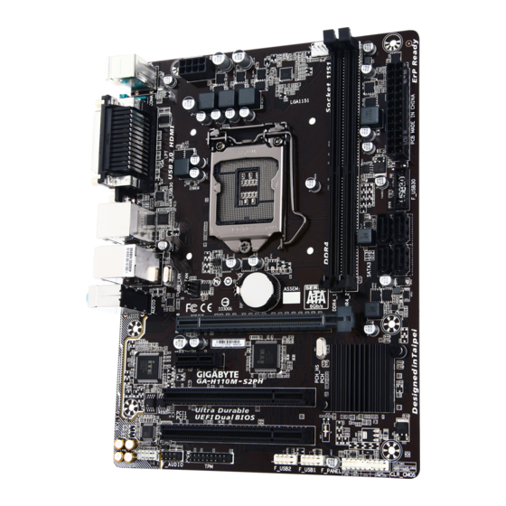 GIGA-BYTE TECHNOLOGY GA-H110M-S2PH Manuals