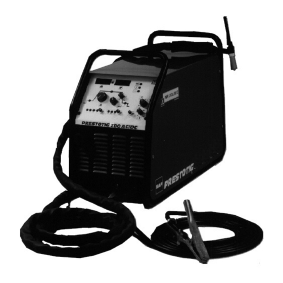SAF PRESTOTIG 200AC/DC Installation And Instruction Manual