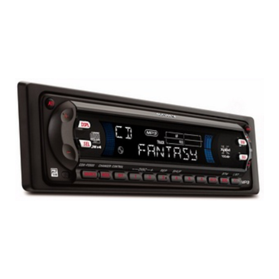 Sony CDX-F5500 Installation/Connections