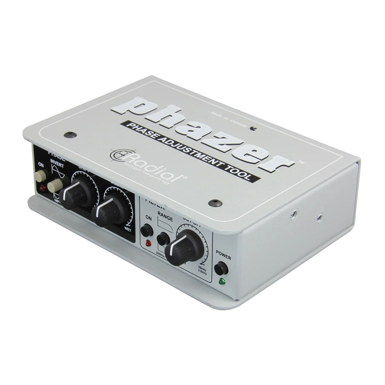 Radial Engineering Phazer R800 1450 Owner's Manual