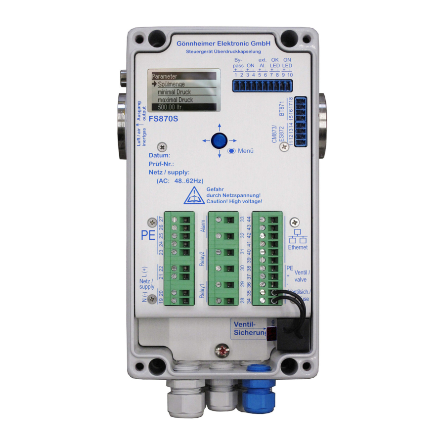 Gonnheimer Elektronic F870S User Manual