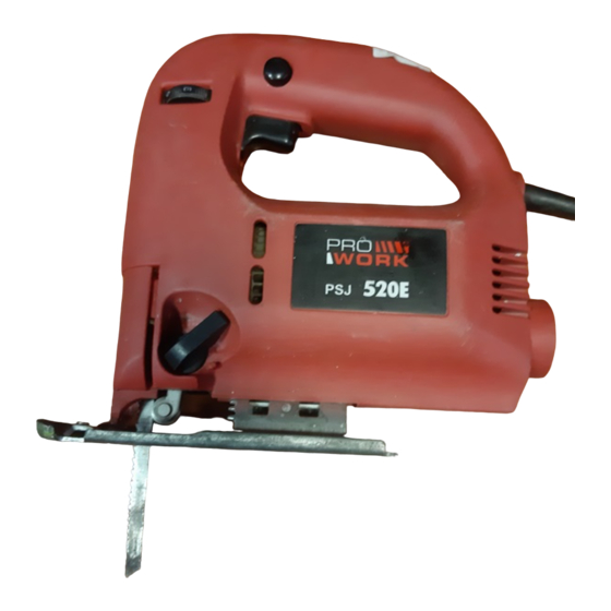 Pro Work PSJ520E Operating Instructions Manual