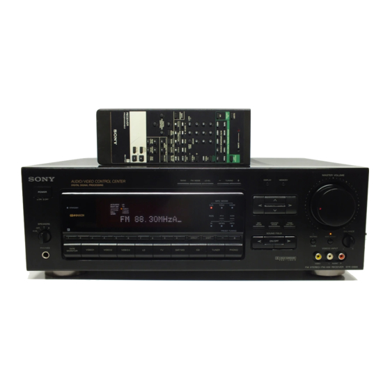 Sony STR-D965 - Fm Stereo / Fm-am Receiver Manuals