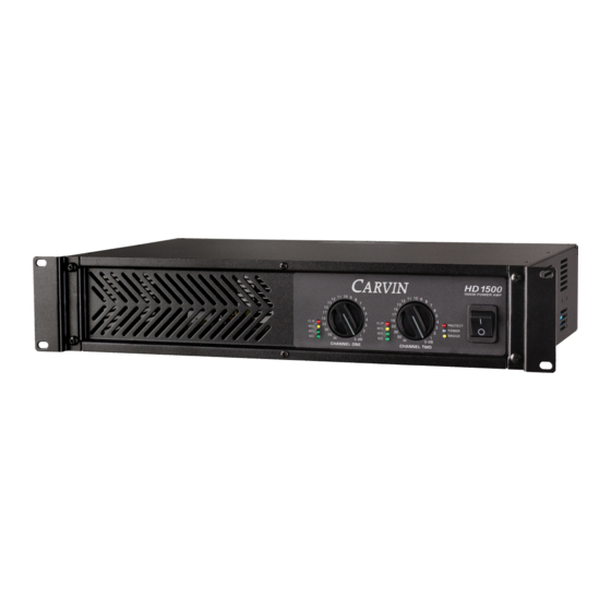 CARVIN HD1500 Operating Manual