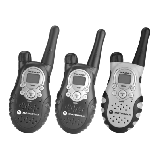 Motorola TalkAbout T5900 Series Manuals