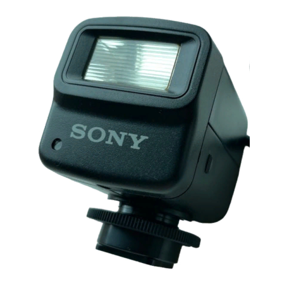 Sony HVL-F10 Operating Instructions