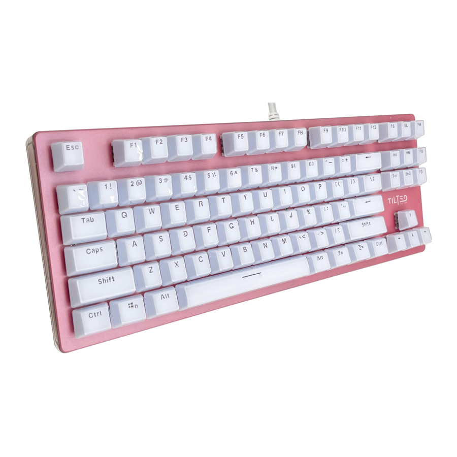 Tilted Nation TNLucid - 87 Key RGB TKL Keyboard Manual