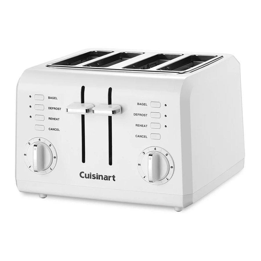 CUISINART COMPACT 4SLICE TOASTER CPT142 INSTRUCTION BOOKLET Pdf