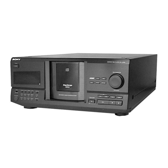 Sony CDP-CX220 - 200 Disc Cd Changer Manuals