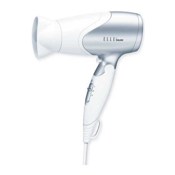 Beurer Elle HDE 15 Instructions For Use Manual