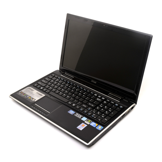 MSI FX600 LAPTOP USER MANUAL ManualsLib