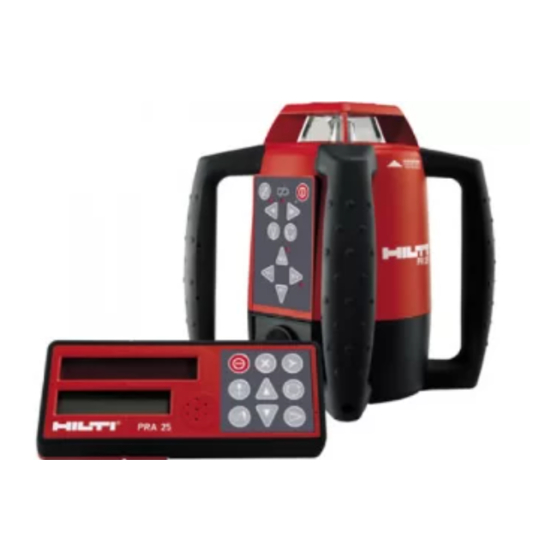 Hilti PR 25 Operating Instructions Manual