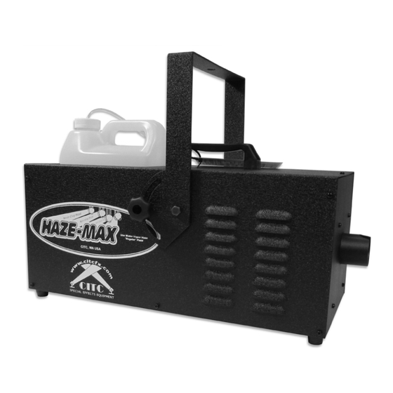 CITC HAZE-MAX 100025 Operating Instructions Manual
