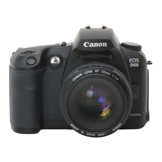 Canon EOS D60 Instructions Manual