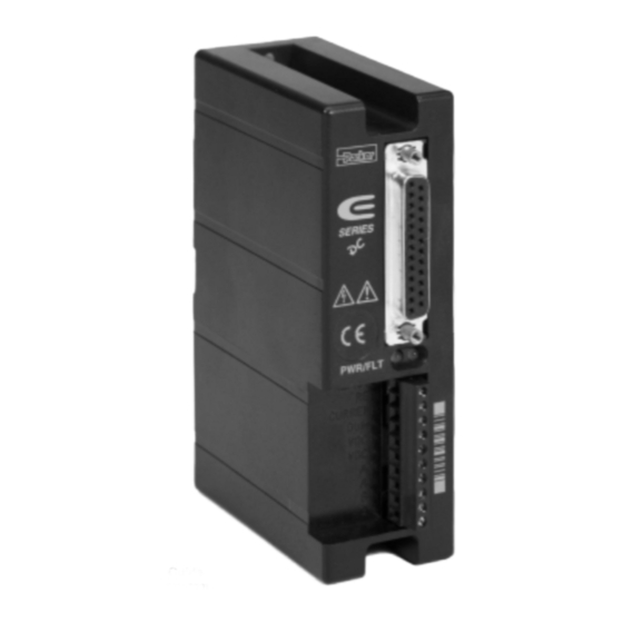 Parker E Series Quick Reference Manual
