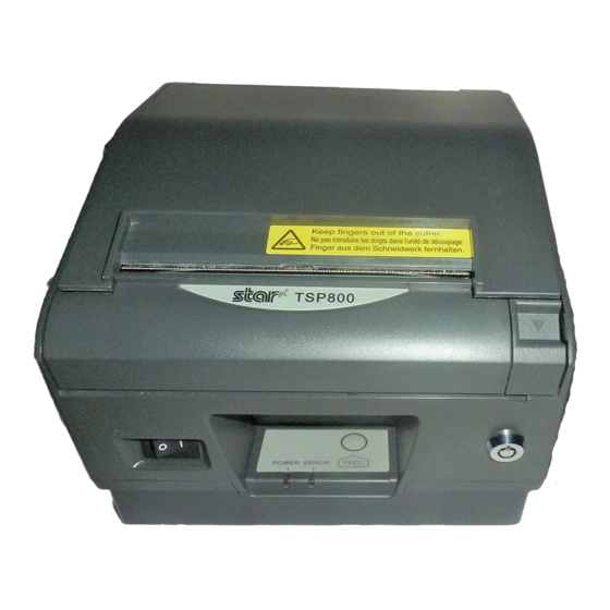 Star Micronics TSP800 Install Manual