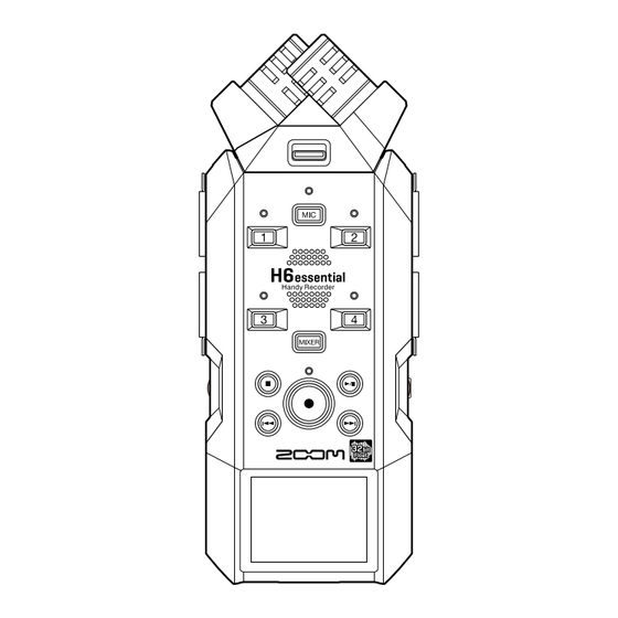 Zoom H6essential Supplementary Manual