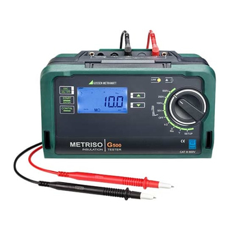 Gossen MetraWatt METRISO G1000 Operating Instructions Manual