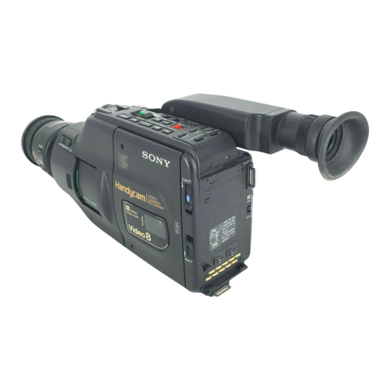 Sony Handycam CCD-F301 Operating Instructions Manual