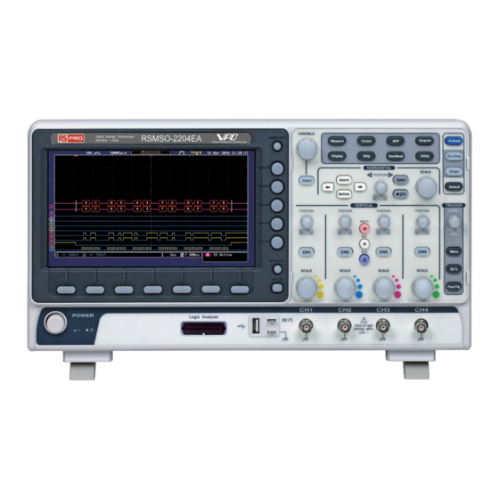 RS PRO RSMSO-2000E Series User Manual