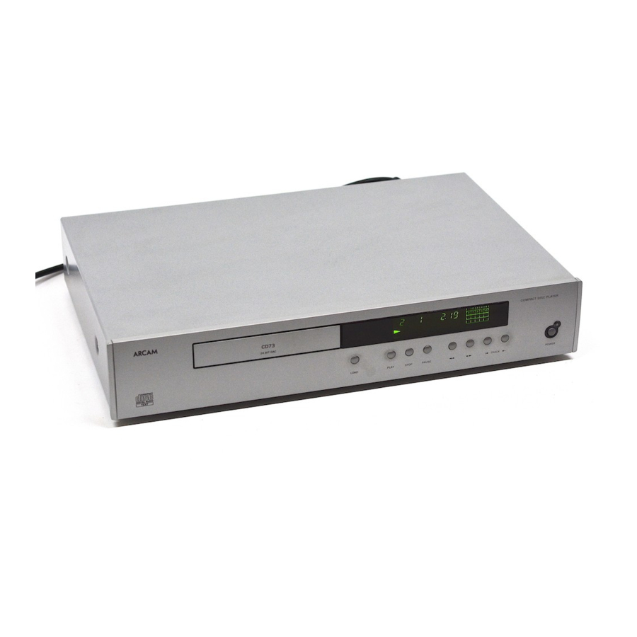 Arcam CD73 Handbook