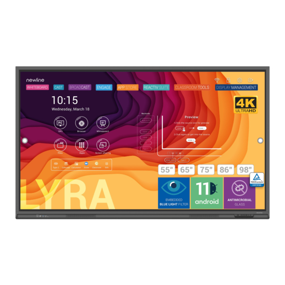 NewLine Lyra Series Quick Start Manual
