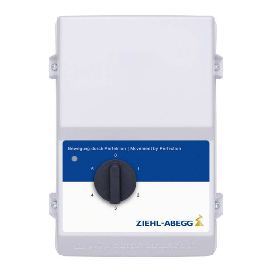 ZIEHL-ABEGG R-ET2 14KTG Series Operating Instructions Manual