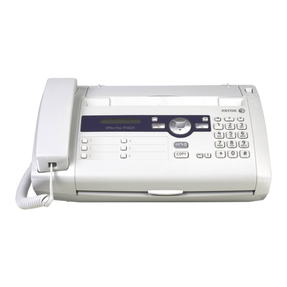 Xerox Office Fax TF4025 Specifications