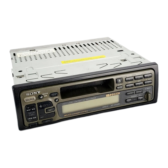 Sony XR-C5109R Operating Instructions Manual