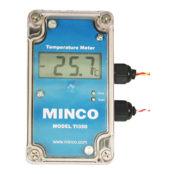 Minco TI350 Installation And Operating Instructions Manual