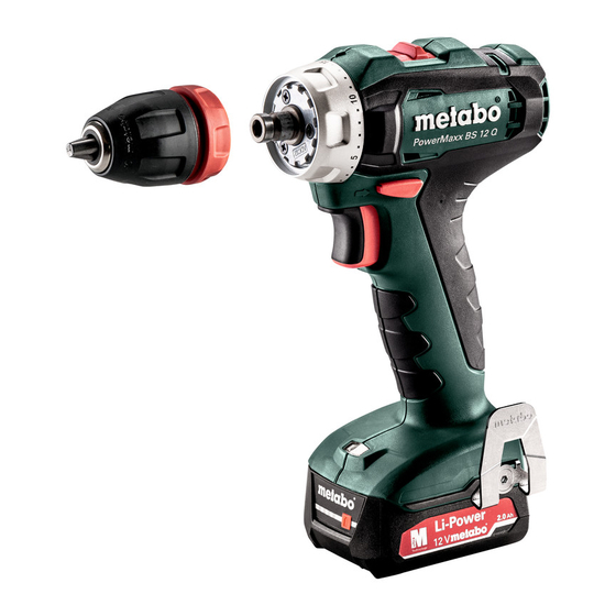 Metabo PowerMaxx BS 12 Original Instructions Manual