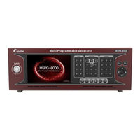 Master MSPG-8000 User Manual