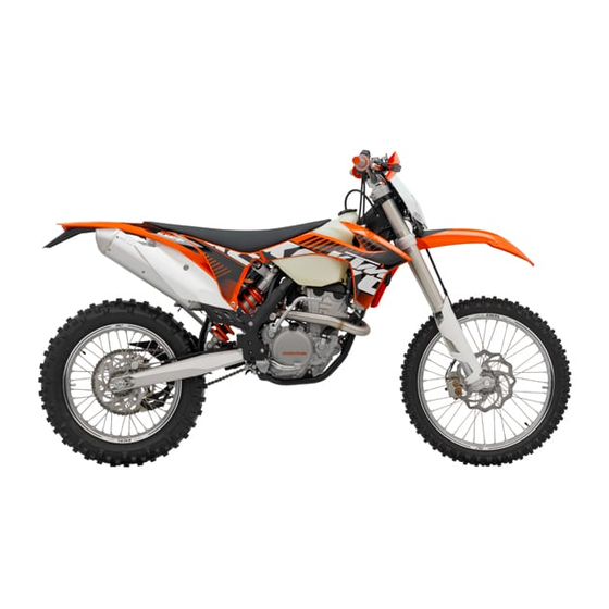 KTM 250 EXC-F EU 2012 Setup Instructions