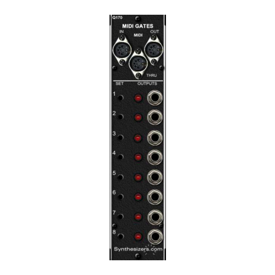 Synthesizers.com Q170 MIDI Gates Manual