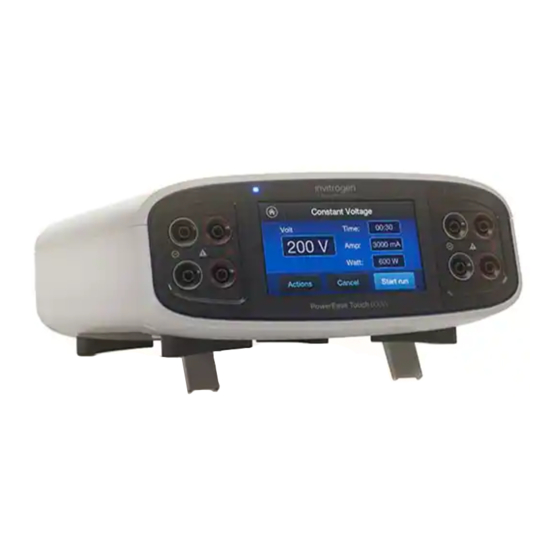 Thermo Scientific invitrogen PowerEase Touch User Manual